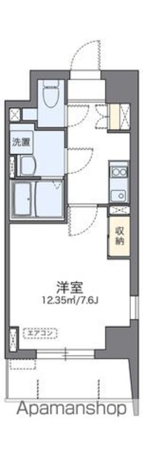 レオネクストウィスタリアⅢ[1K/26.39m2]の間取図