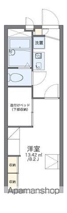 レオパレス名草山[1K/22.35m2]の間取図