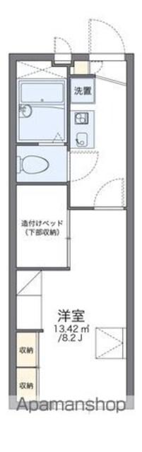 レオパレス名草山[1K/22.35m2]の間取図