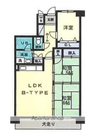 マイハウス屋島[2SLDK/60.05m2]の間取図