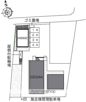 レオパレス小金井公園[1K/19.87m2]の配置図