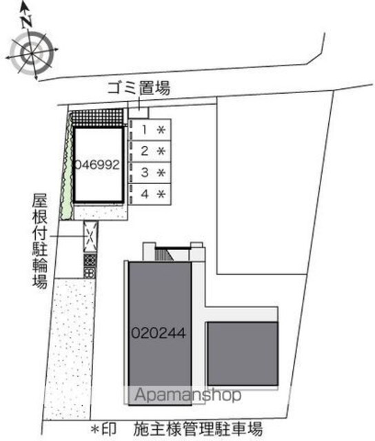 レオパレス小金井公園[1K/19.87m2]の配置図