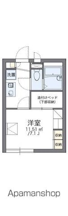 レオパレス鷹之台[1K/19.87m2]の間取図