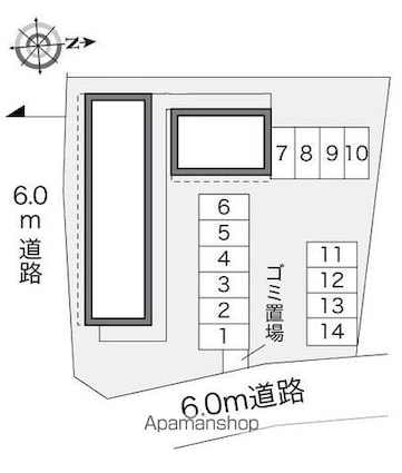 レオパレスブリランテ[1K/20.28m2]の配置図