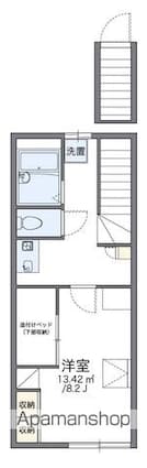 レオパレス拓人[1K/26.08m2]の間取図