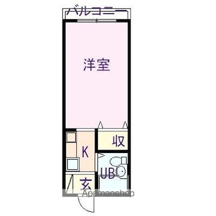 ハイツＴＴ[1R/23.26m2]の間取図