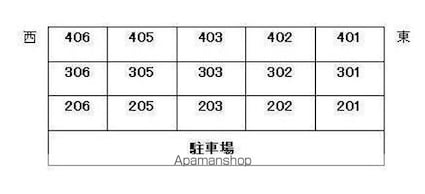 第２１杉フラット[2LDK/43.74m2]の配置図