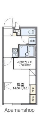 レオパレスｖｉｅｗあだたら[1K/23.18m2]の間取図