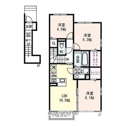 コスモパレスⅢ[3LDK/65.34m2]の間取図
