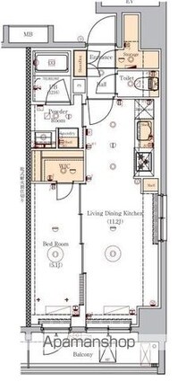 ＶＥＲＸＥＥＤ　ＡＳＡＫＵＳＡ[1LDK/40.57m2]の間取図