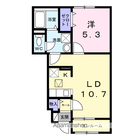 クレール亀山の間取り写真