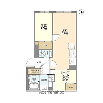 東京都新宿区戸山１丁目[1SLDK/42.24m2]の間取図