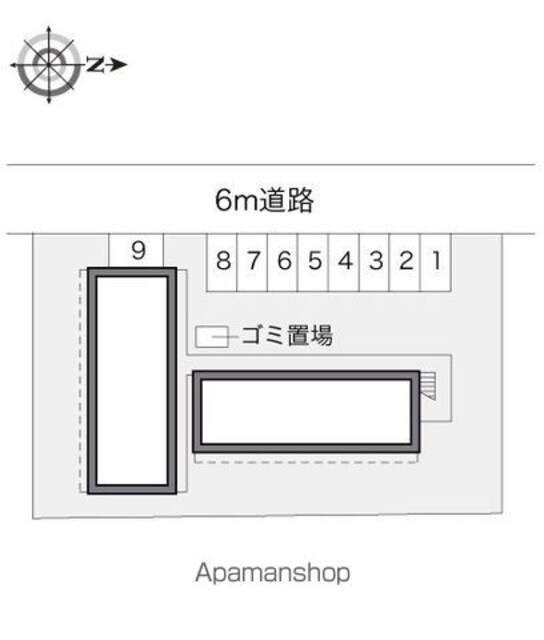 レオパレス豊南[1K/23.18m2]の配置図