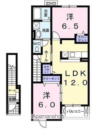カームリー[2LDK/58.86m2]の間取図