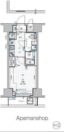 メインステージ蔵前Ⅱ[1K/25.12m2]の間取図
