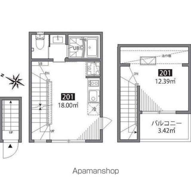 グランエッグス明大前[1R/18m2]の間取図