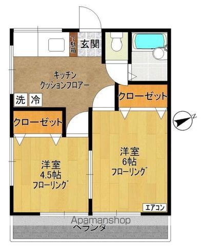 【川崎市高津区坂戸のアパートの間取り】