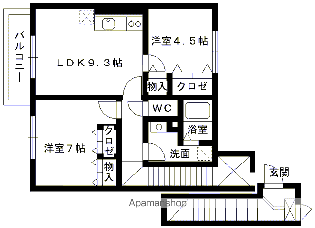 シャローム梅木Ａ・Ｂの間取り