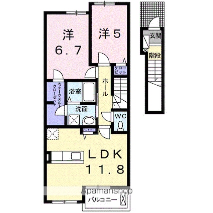 パミドーリⅣ[2LDK/58.63m2]の間取図