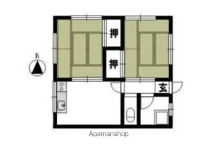 コーポ光[2K/36m2]の間取図
