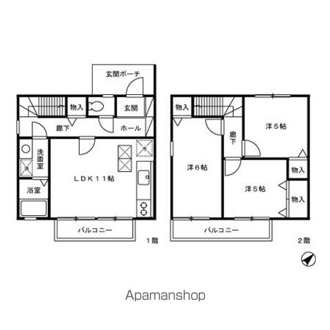 日野市東平山のテラスの間取り