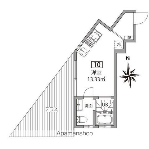 グランエッグス久我山 10 ｜ 東京都世田谷区北烏山４丁目35-29（賃貸アパート1R・1階・18.07㎡） その2