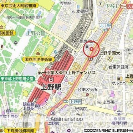 ルジェンテ・バリュ上野[1LDK/33.46m2]の配置図