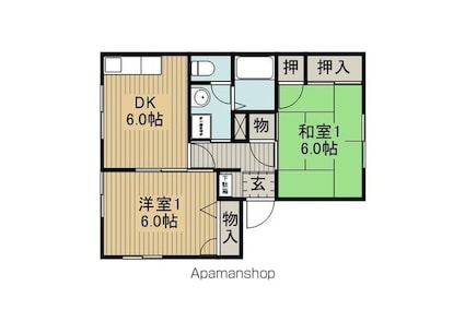 ＭＩＬＫＹＷＡＹ　ＳＴ５[2DK/42.84m2]の間取図