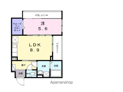 メゾン　アイティー　ジャック[1LDK/38.9m2]の間取図