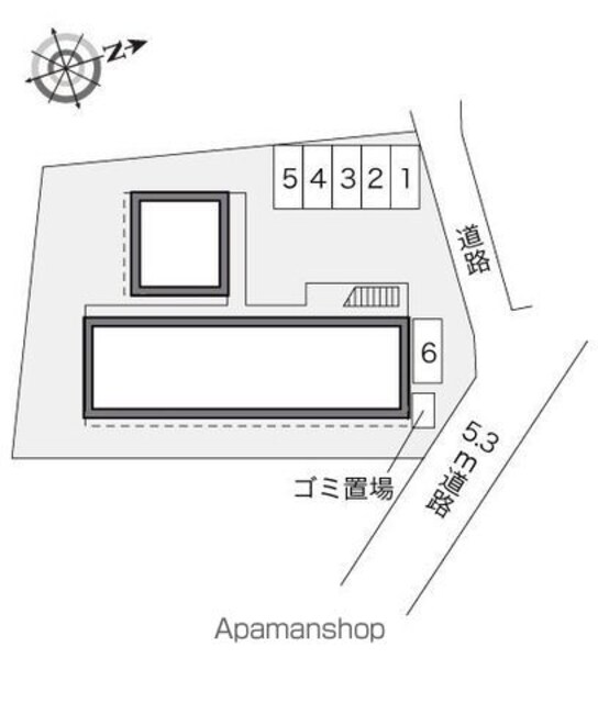 レオパレス美国[1K/19.87m2]の配置図