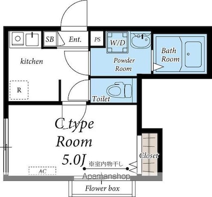 リブリ・スクエア[1K/20.25m2]の間取図