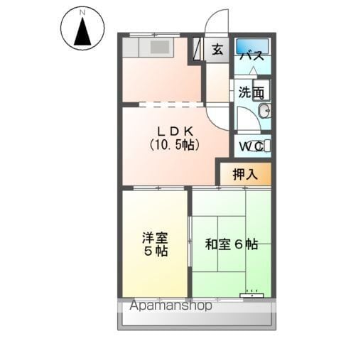 【岐阜市柳森町のマンションの間取り】