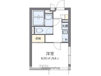 クレイノネオ南篠崎町[1K/20.74m2]の間取図