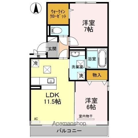 和歌山市福島のアパートの間取り