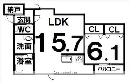 Ｒｉｖｉｅｒｅ（リヴィエール）[1LDK/48.84m2]の間取図