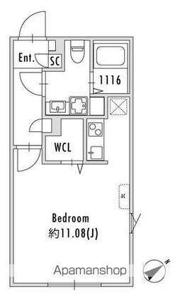 ＧＲＡＮＰＡＳＥＯ下北沢[1R/30.4m2]の間取図