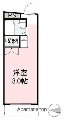 ハイツ亀岡[1R/19.84m2]の間取図