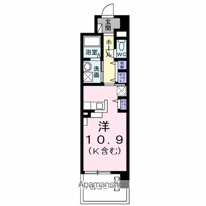 ケイマイティ[1K/32m2]の間取図