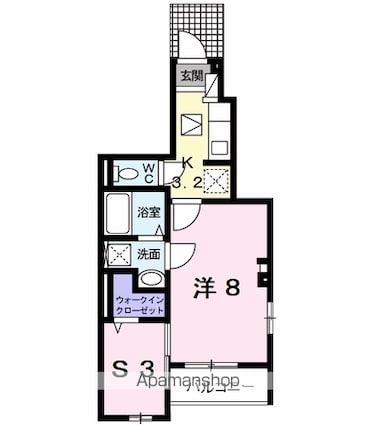 ボンヌーベル・Ｍ[1K/34.01m2]の間取図