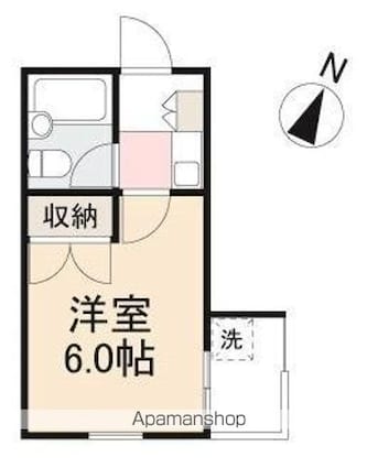 メゾン・ド・パリス[1K/16.2m2]の間取図