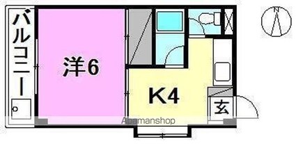 Ｆ’Ｓコート[1K/21m2]の間取図