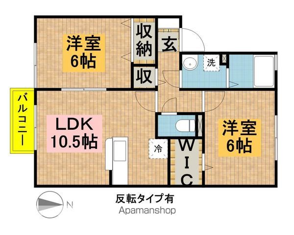 【野田市山崎のアパートの間取り】