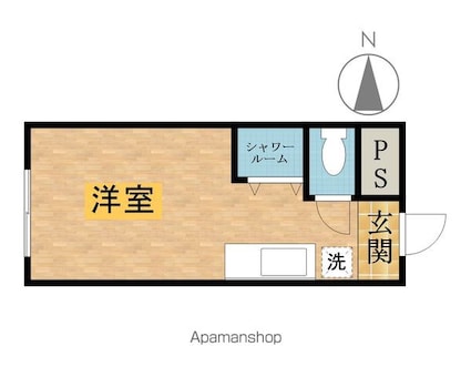 カリフォルニアリバー[1R/16.12m2]の間取図