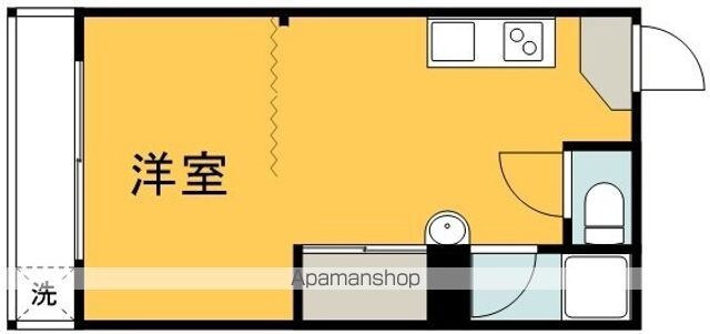 広島県東広島市西条中央４丁目[1R/23.4m2]の間取図