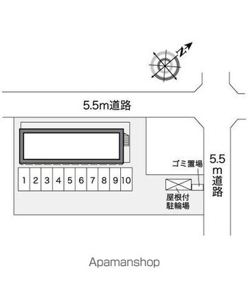 レオパレスオークス東金[1K/23.18m2]の配置図