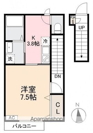 ＨａｉｍｉｓｈⅡ（ハイミッシュツー）[1K/29.81m2]の間取図