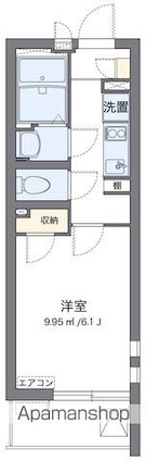 クレイノレジデント清川[1K/21.11m2]の間取図