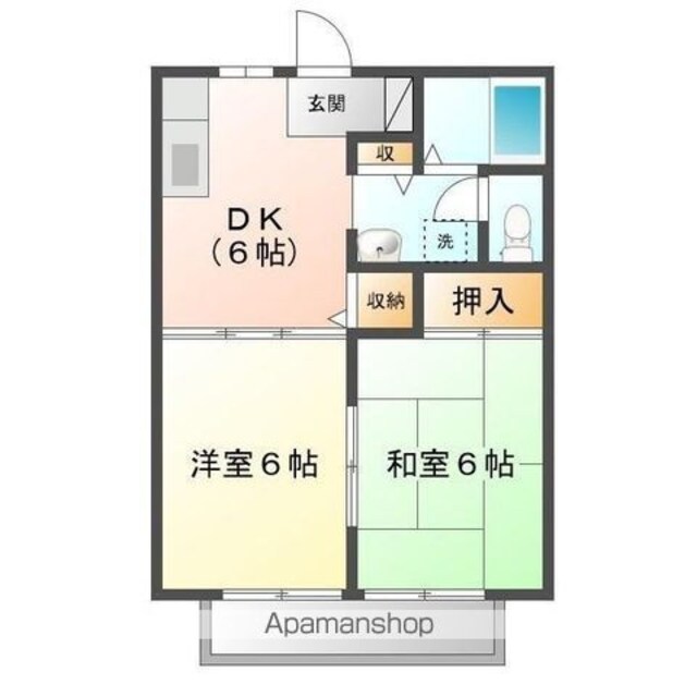 サンライフ友Ｂ[2DK/40.92m2]の間取図