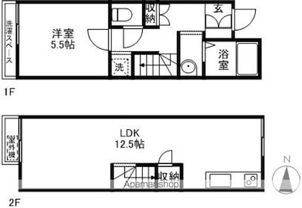 レオネクストシャムロック[1LDK/46.94m2]の間取図