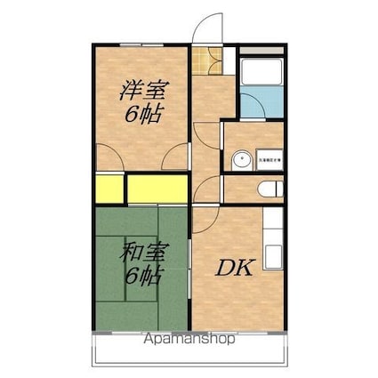 Ｓｕｒｐｌｕｓ　ＴｗｏサンハイツＡ[2DK/44.72m2]の間取図